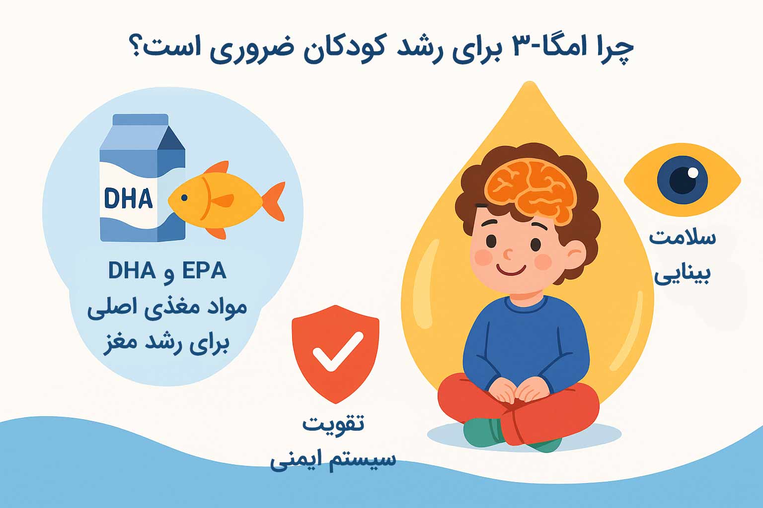 چرا امگا‑۳ برای رشد کودکان ضروری است؟