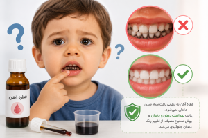 آیا قطره آهن باعث سیاه شدن دندان کودک می‌شود؟ 